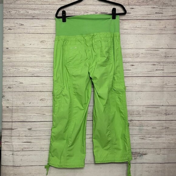 NWT Calvin Klein Performance Maternity Convertible Cargo Pants Neon Green Large - Picture 5 of 7